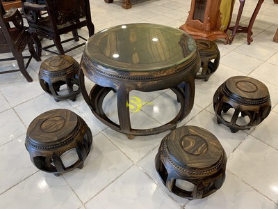 Bộ bàn ghế trống gỗ m.u.n 7 món BBG5111 SIÊU VIP 1