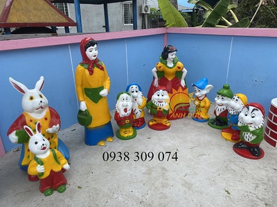 Tượng bạch tuyết, tượng cô Tấm, tượng hươu sao, tượng nấm 3