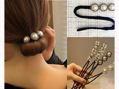 Dụng cụ búi tóc đính ngọc trai giả 0