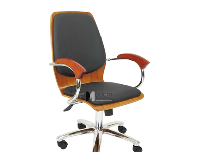 Ghế xoay làm việc tại nhà khung gỗ nhựa bọc nệm cao cấp chân tăng giảm nhập khẩu HCM CE4539-WP 0