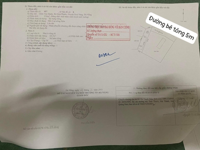 A8 Bán nhà Hòa Phước, Đà Nẵng đường ô tô 3m5 tận ngõ, 2PN 150m2 giá nhỉnh 1 tỷ 3