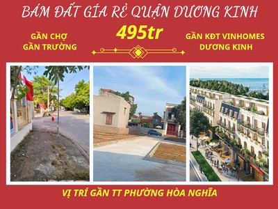 Đất đô thị quận Dương Kinh giá chỉ 495tr 0