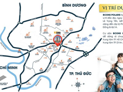 Bcons Polaris liền kề Phạm Văn Đồng và TP Thủ Đức, cọc 10, 2pn2wc thuê lại 12tr/tháng trong 2 năm 0