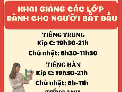 Atlantic Yên Trung khai giảng các lớp dành chon người mới bắt đầu 0