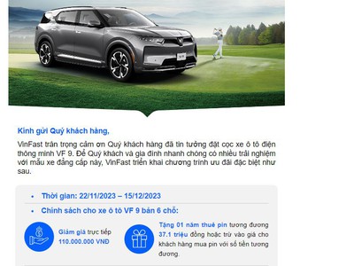 Cần nhượng lại suất cọc xe Vinfast VF9 bản Plus 1