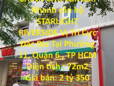Chính chủ cần bán nhanh căn hộ starlight riverside vị trí cực đắc địa tại quận 6 - hcm 0
