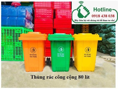 Giảm giá các loại thùng rác công cộng 60l, 80, 120l, 240l, 660l 1