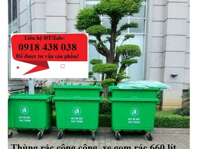 Giảm giá các loại thùng rác công cộng 60l, 80, 120l, 240l, 660l 3