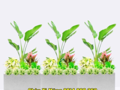 Châu xi măng nhẹ hình chữ nhật 4