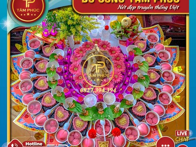 Mâm Cúng Tone Màu Hồng Cho Bé Gái 3