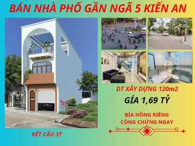Bán nhà phố giá 1,69 tỷ gần Ngã 5 Kiến An 0