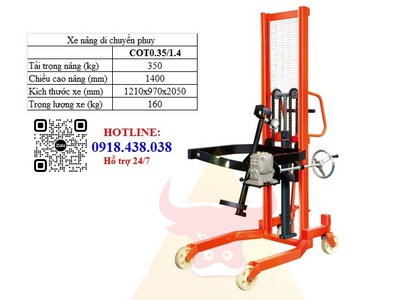 Xe nâng chuyển phuy, xe nâng phuy dầu, hóa chất giá rẻ 1