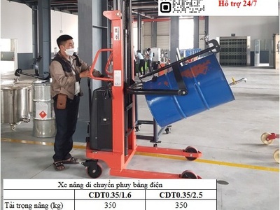 Xe nâng chuyển phuy, xe nâng phuy dầu, hóa chất giá rẻ 2