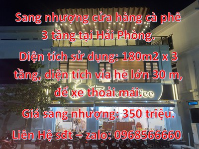 Sang nhượng cửa hàng cà phê 3 tầng tại hải phòng. 0