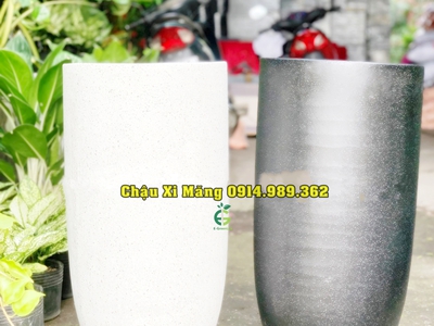 Chậu xi măng nhẹ hình đầu đạn 1