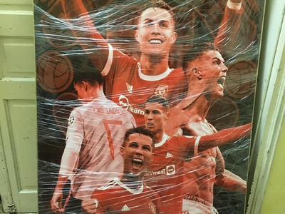 Tranh khủng siêu sao bóng đá Ronaldo, Bồ Đào Nha, mới thanh lý rẻ 0