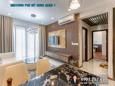 Cho thuê căn hộ 2PN Midtown Phú Mỹ Hưng Quận 7 dt 78m giá 19tr/th LH Danh Trần PMH 1