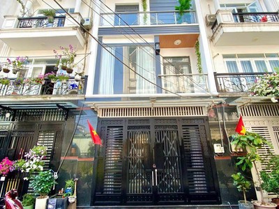Nhà 4 tầng khu hành chính thị trấn nhà bè- đường nhựa trước nhà 6m khu an ninh 0