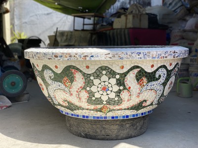 Cơ sở chậu hoa Thế Sơn - chậu hoa dán sành sứ - chậu khảm sành - cẩn miễng 0