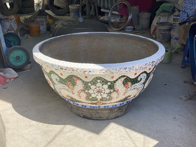 Cơ sở chậu hoa Thế Sơn - chậu hoa dán sành sứ - chậu khảm sành - cẩn miễng 1