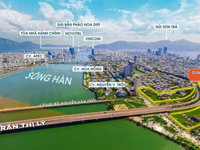 Suất ngoại giao căn 2PN tầng cao SUN COSMO RESIDENCE Đà Nẵng view biển, view thành phố 1