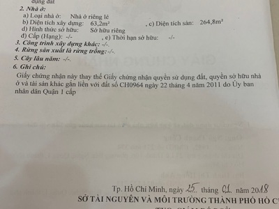 Bán nhà 2 mặt hẻm trước sau, 258 Trân Hưng Đạo, NCT, Q1.DT:4x16,5, 1tr4l, giá:13.5 tỷ 4