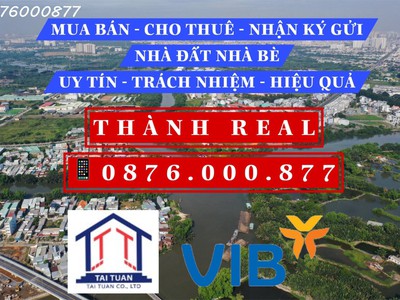 Vib phát mãi lô đất sổ hồng 5,5mx21m gần sadeco phước kiển nhà bè. mt đường 16m. giá 55 triệu/ m2 4