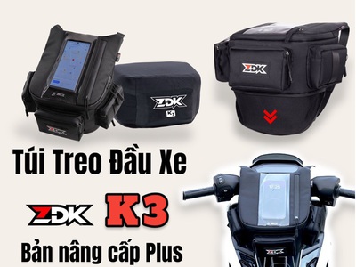 Túi treo xe máy chính hãng ZDK K3, nhiều ngăn,túi treo đầu xe, túi treo ghi đông xe máy chứa đồ dùng 4