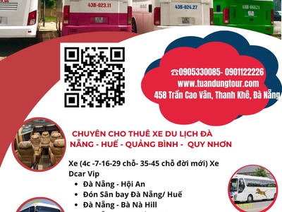 TOP 3 Dịch vụ thuê xe du lịch tốt nhất tại Đà Nẵng---Tuấn Dung Tourist 8