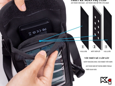 Túi treo xe máy chính hãng ZDK K1, túi treo đầu xe loại nhỏ gọn, tiện lợi 9