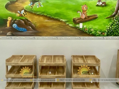 Kệ gỗ montessori, kệ gỗ mầm non nhiều mẫu giá rẻ 1