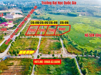 Chính chủ  bán lô góc 70m2 -150m2-85m2 tại khu tđc đại học quốc gia hòa lạc 3