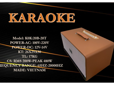 Loa Xách Tay Karaoke Nghe nhạc K0K:20B-20T - Mẫu Mới 2024 2