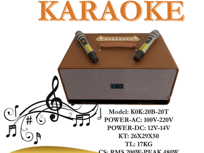 Loa Xách Tay Karaoke Nghe nhạc K0K:20B-20T - Mẫu Mới 2024 3