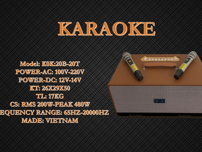 Loa Xách Tay Karaoke Nghe nhạc K0K:20B-20T - Mẫu Mới 2024 0