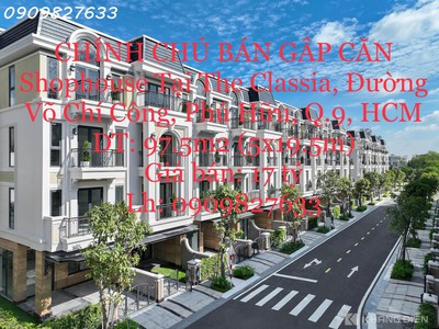 Chính chủ bán gấp căn nhà shophouse tại the classia, đường võ chí công 0