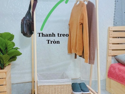 Kệ treo áo quần thiế kế chữ A 1 -2 tầng gỗ thông tại Đà Nẵng 0