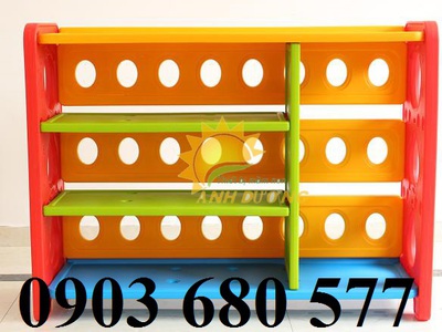 Kệ nhựa để đồ dùng, đồ chơi cho trẻ em mầm non 9