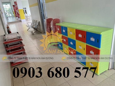 Kệ nhựa để đồ dùng, đồ chơi cho trẻ em mầm non 3