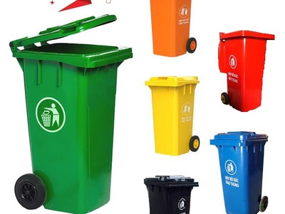 Thùng rác 120 lít, thùng rác nhựa HDPE giá rẻ toàn quốc 0