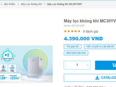 Biên Hòa Thanh lý nhanh máy lọc không khí MC30YVM7- MỚI 99 1