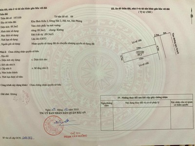 Bán lô đất 89m tái định cư tasa bình kiều đông hải 2 hải an 2