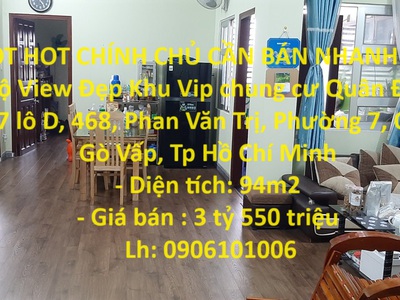 Hot hot chính chủ cần bán nhanh căn hộ view đẹp khu vip quận gò vấp, tphcm 0