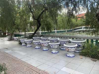 Cơ sở chậu hoa Thế Sơn - chậu hoa dán sành sứ - chậu khảm sành - cẩn miễng fs 0