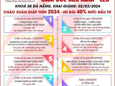 Đăng kí ngay các khoá học với ưu đãi 40 tại Top Olympia 1