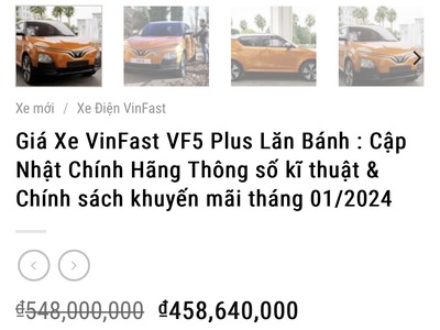 Nhà dư xe cần bán VF5 mới chưa ra biển số - Xe VinFast VF5 Plus 2023 - 405 Triệu 4