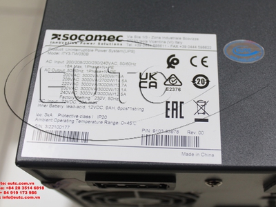 Bộ nguồn lưu điện UPS SOCOMEC 1