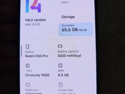 Cần bán điện thoại xiaomi k50 pro - full box - 0