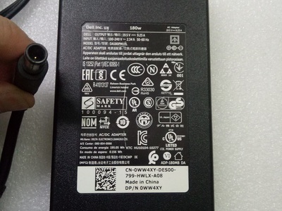 Sạc laptop Dell 180w Slim  19.5v-9,23A    Adapter laptop Dell 180w   sạc zin theo máy 2
