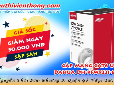 Cáp mạng Cat6 utp Dahua DH-PFM922I-6UN-C 0